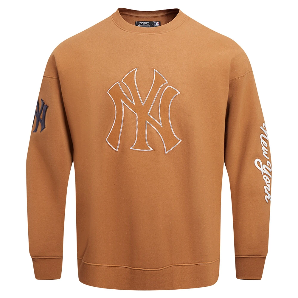 Sweat-shirt à épaules tombantes Pro Standard pour homme, marron, motif New York Yankees Paint The City