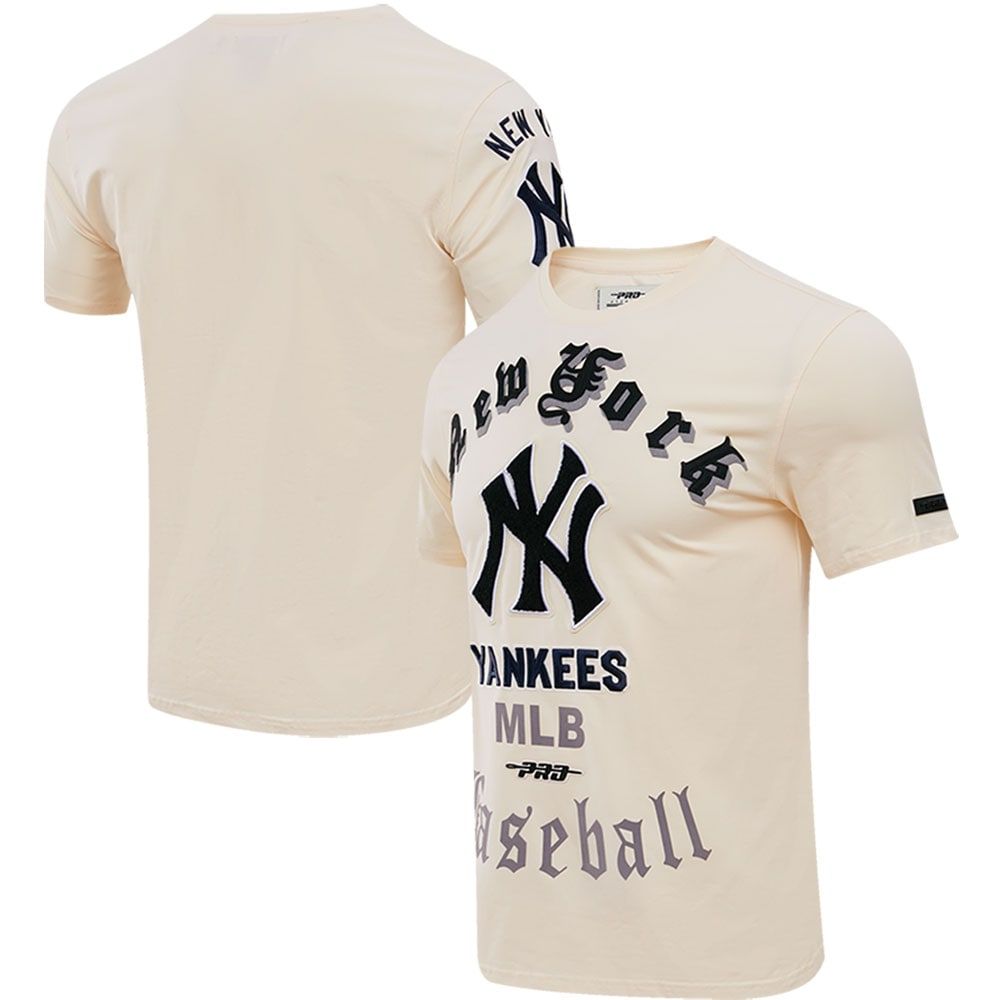 Men's Pro Standard Cream Tampa Bay Rays Cooperstown Collection Old English T-Shirt Size: Small