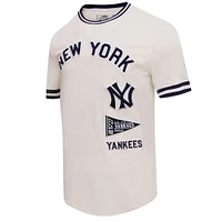 Men's Pro Standard Cream New York Yankees Cooperstown Collection Retro Classic T-Shirt