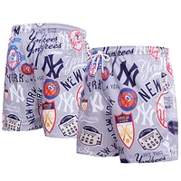 Short tissé Pro Standard gris pour hommes des New York Yankees Toss Logo