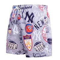 Men's Pro Standard Gray New York Yankees Toss Logo Woven Shorts