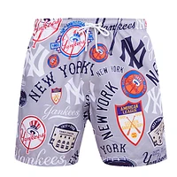 Men's Pro Standard Gray New York Yankees Toss Logo Woven Shorts