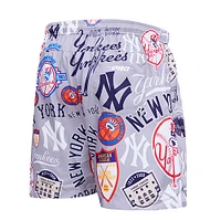 Short tissé Pro Standard gris pour hommes des New York Yankees Toss Logo