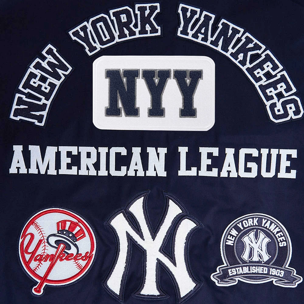 Veste entièrement zippée en sergé Pro Standard pour hommes, bleu marine, New York Yankees Area Code