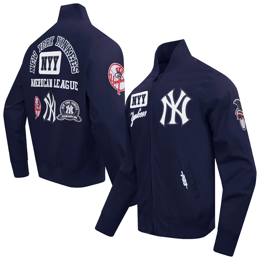 Veste entièrement zippée en sergé Pro Standard pour hommes, bleu marine, New York Yankees Area Code