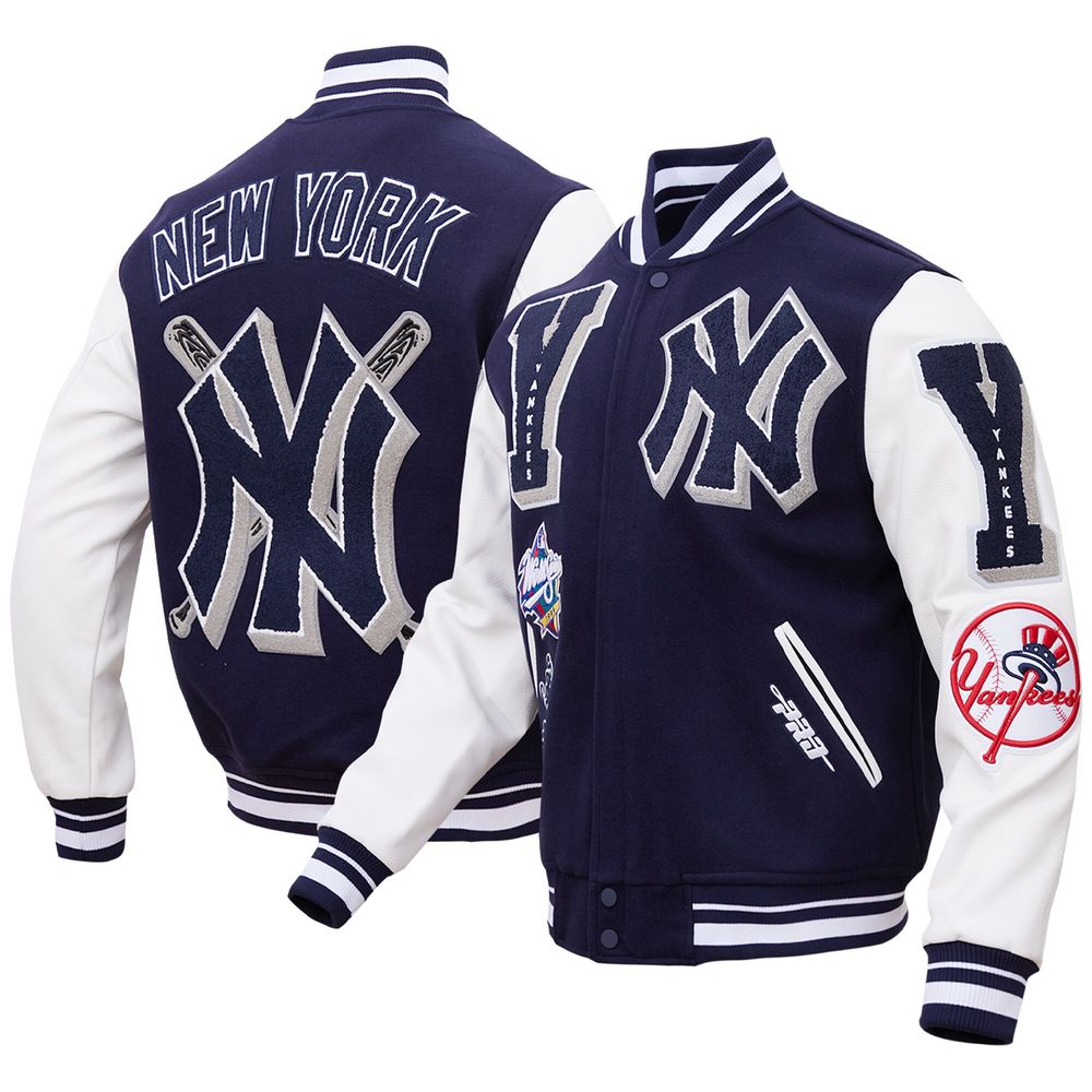 Men's New York Yankees Pro Standard Navy Mash Up Logo Varsity Full