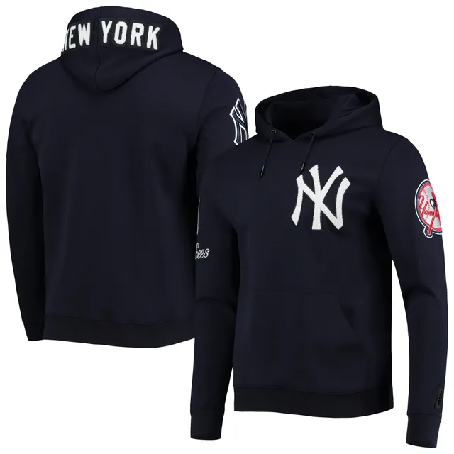 Men's New York Yankees Mitchell & Ness Navy Cooperstown Collection Washed  Fleece Pullover Short Sleeve Hoodie