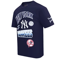 T-shirt à épaules tombantes Turn It Up Pro Standard bleu marine pour homme des Yankees de New York