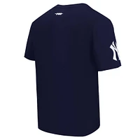 T-shirt à épaules tombantes Turn It Up Pro Standard bleu marine pour homme des Yankees de New York