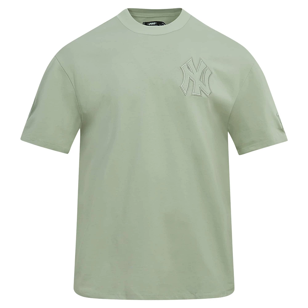 Men's Pro Standard Olive New York Yankees Neutral Drop Shoulder T-Shirt