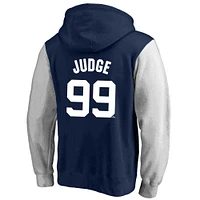 Men's Profile Aaron Judge Navy New York Yankees Big & Tall Name Number Fleece Pullover Hoodie