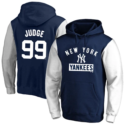 Men's Profile Aaron Judge Navy New York Yankees Big & Tall Name Number Fleece Pullover Hoodie