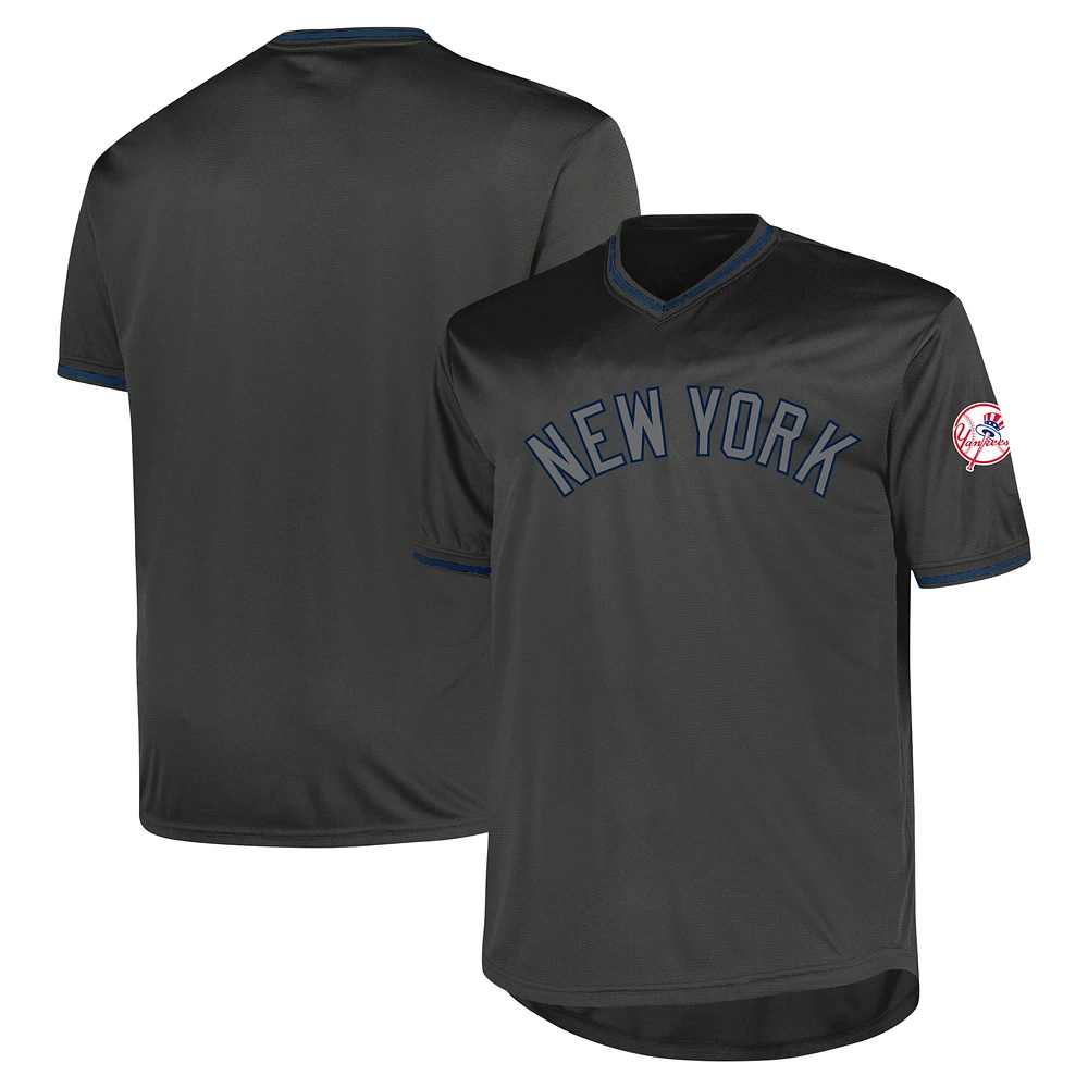 Men's Profile Charcoal New York Yankees Big & Tall Pop Fashion Jersey