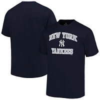 Men's Profile Navy New York Yankees Big & Tall Heart Soul T-Shirt
