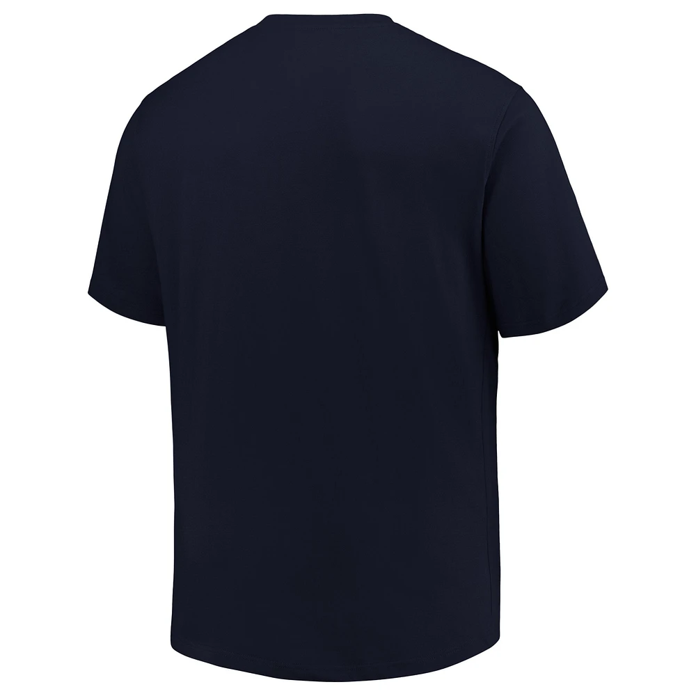 Men's Profile Navy New York Yankees Big & Tall Heart Soul T-Shirt