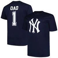 Men's Profile Navy New York Yankees Big & Tall #1 Dad T-Shirt