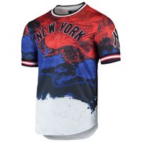 New York Yankees Red White And Blue Dip Dye T-Shirt - Red/Royal