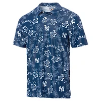 Polo de performance Reyn Spooner pour hommes, bleu marine, New York Yankees, collection Cooperstown