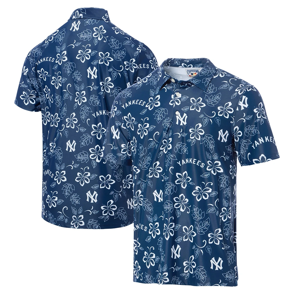 Men's Reyn Spooner Navy New York Yankees Cooperstown Collection Performance Polo