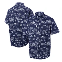 Chemise boutonnée Reyn Spooner bleu marine New York Yankees Kekai pour hommes