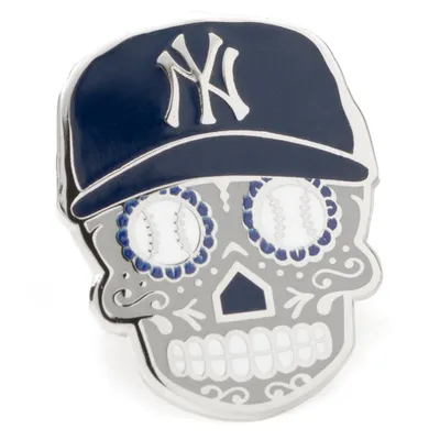New York Yankees Sugar Skull Lapel Pin - Royal