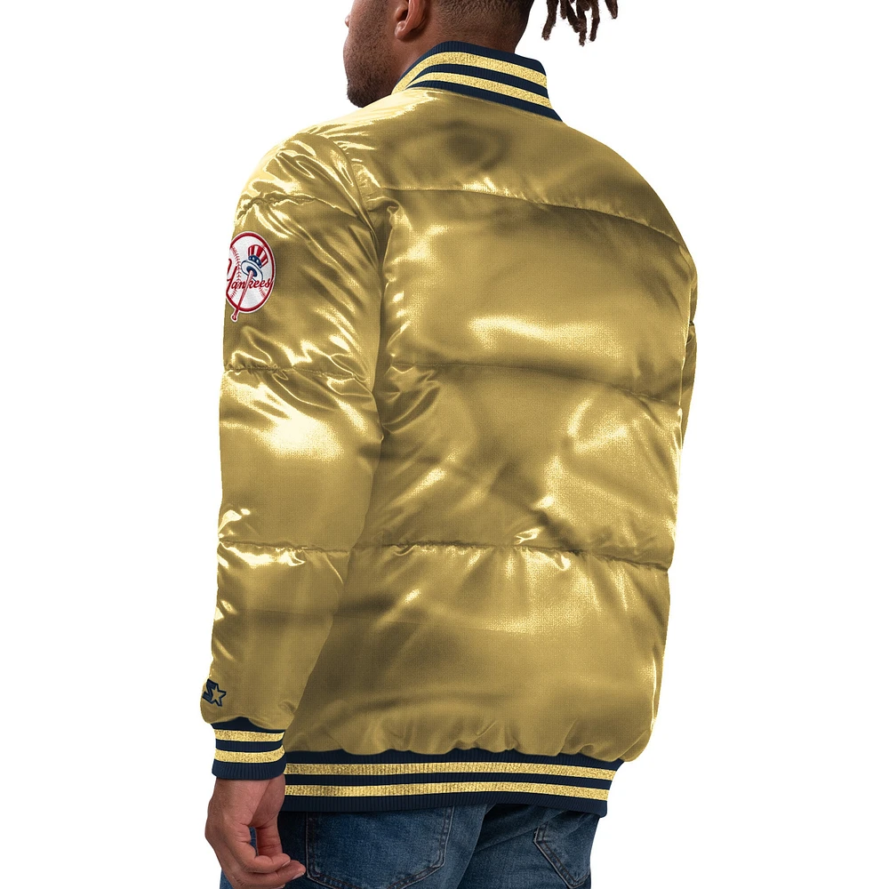 Veste Bomber à bouton-pression Starter Gold New York Yankees 2023 Subway Series Bronx pour hommes