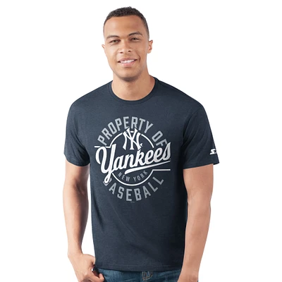 Men's Starter  Navy New York Yankees Prime Time Property Of T-Shirt