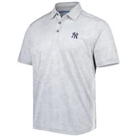 Men's Tommy Bahama Gray New York Yankees IslandZone Pineapple Palm Coast Polo