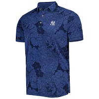 Polo Tommy Bahama Navy New York Yankees Big & Tall Miramar Blooms pour homme