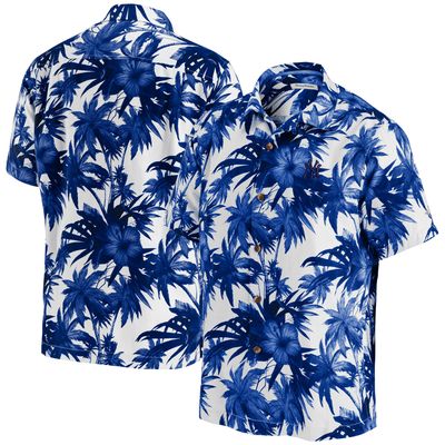 Men's Royal New York Giants Floral Woven Button-Up Shirt