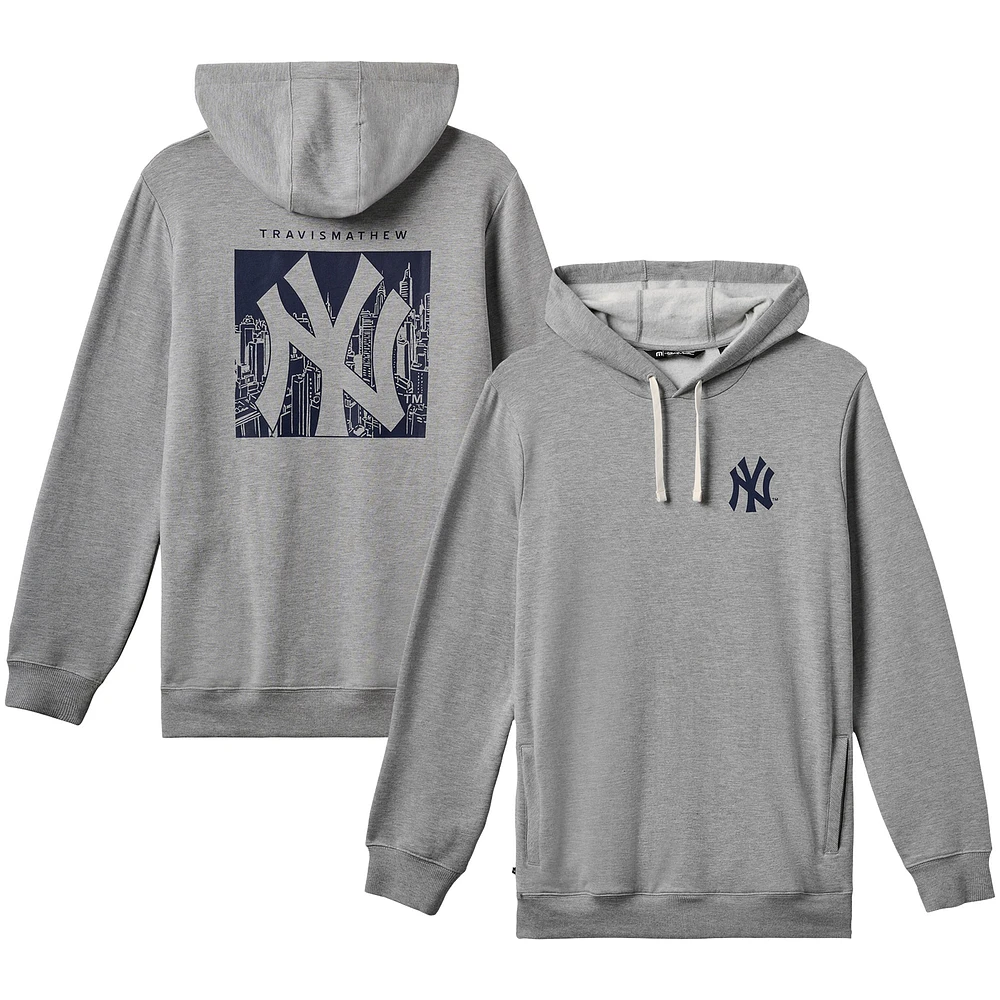 Men's TravisMathew Gray New York Yankees Cloud Pullover Hoodie