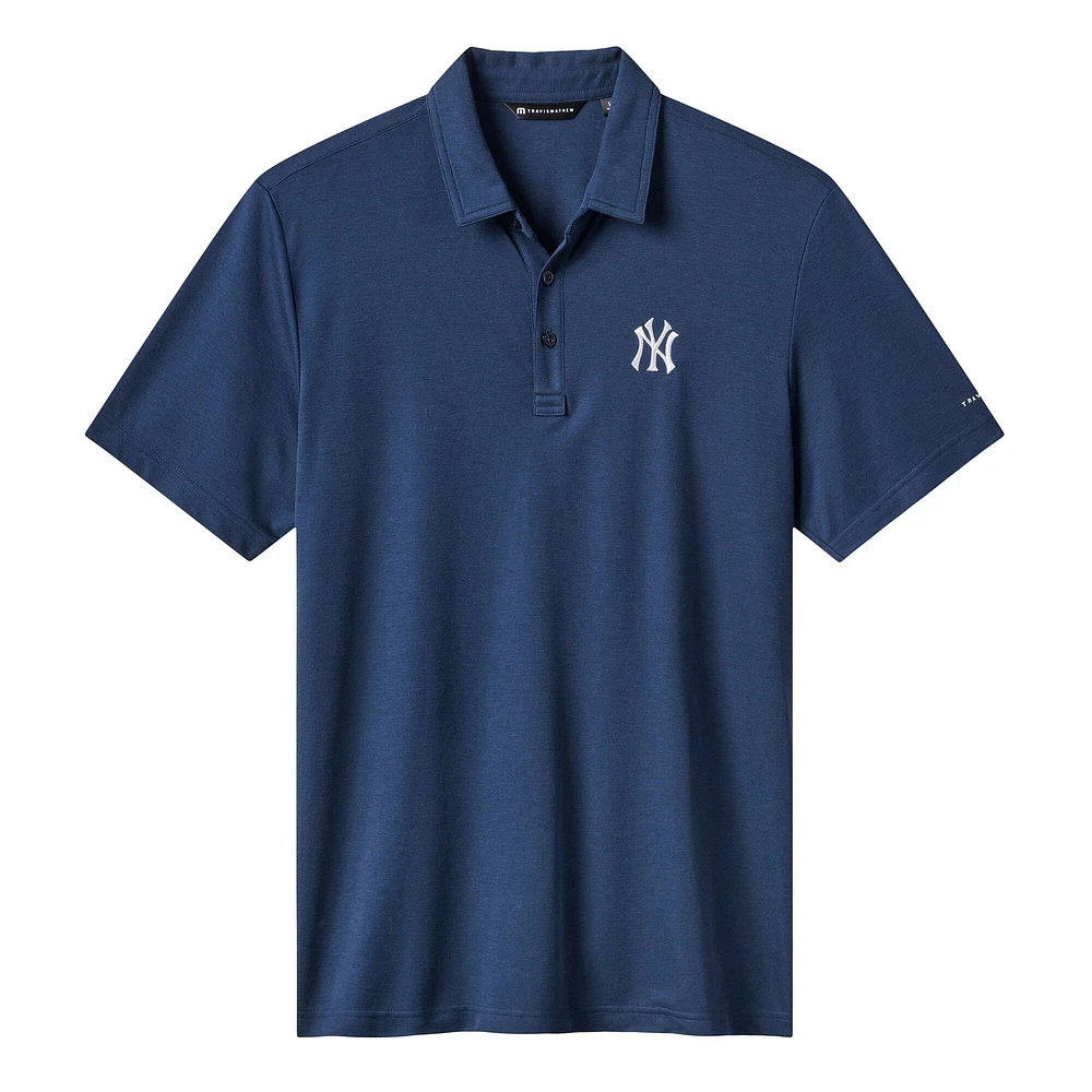 Polo bleu marine TravisMathew pour homme, motif éliminatoire des Yankees de New York