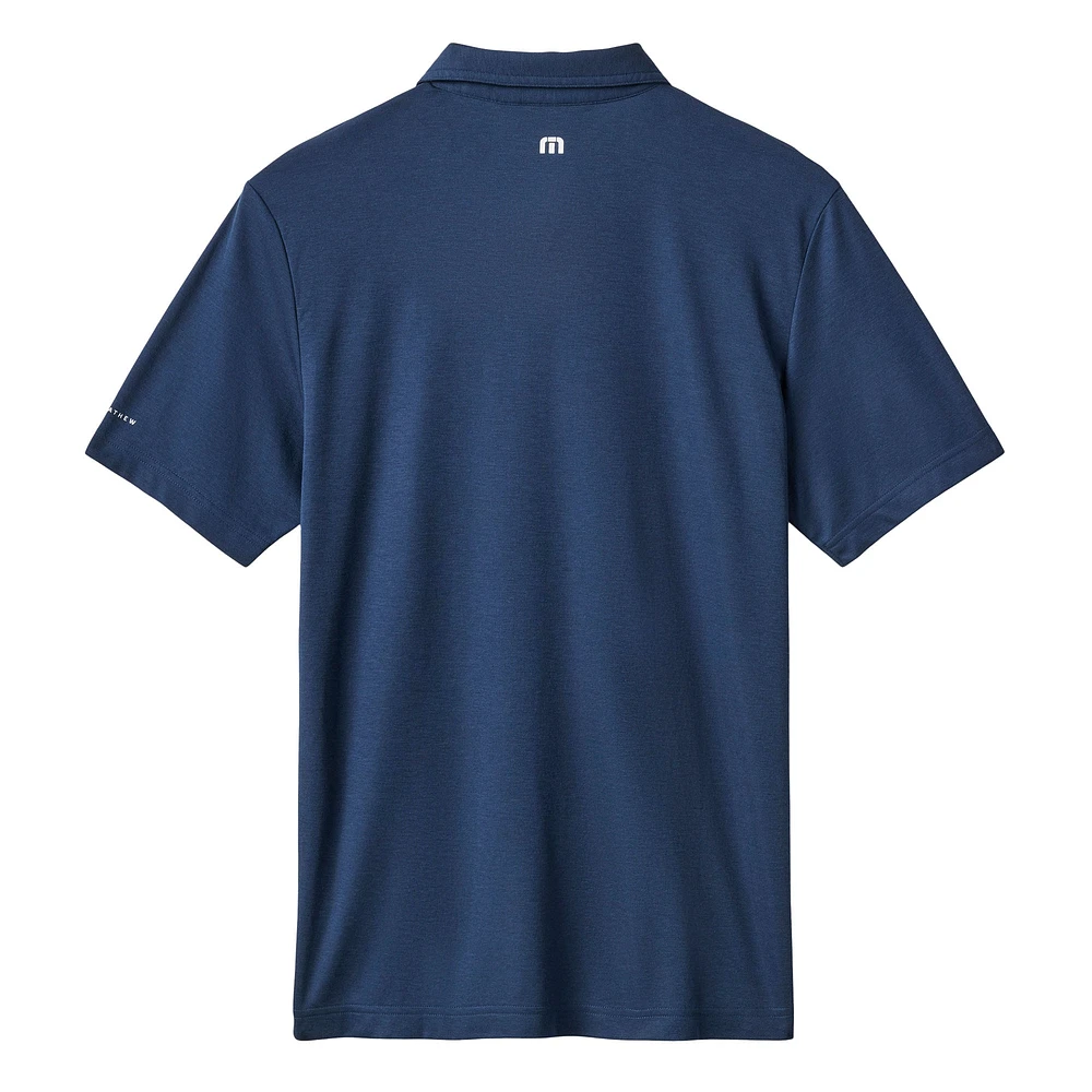 Polo bleu marine TravisMathew pour homme, motif éliminatoire des Yankees de New York