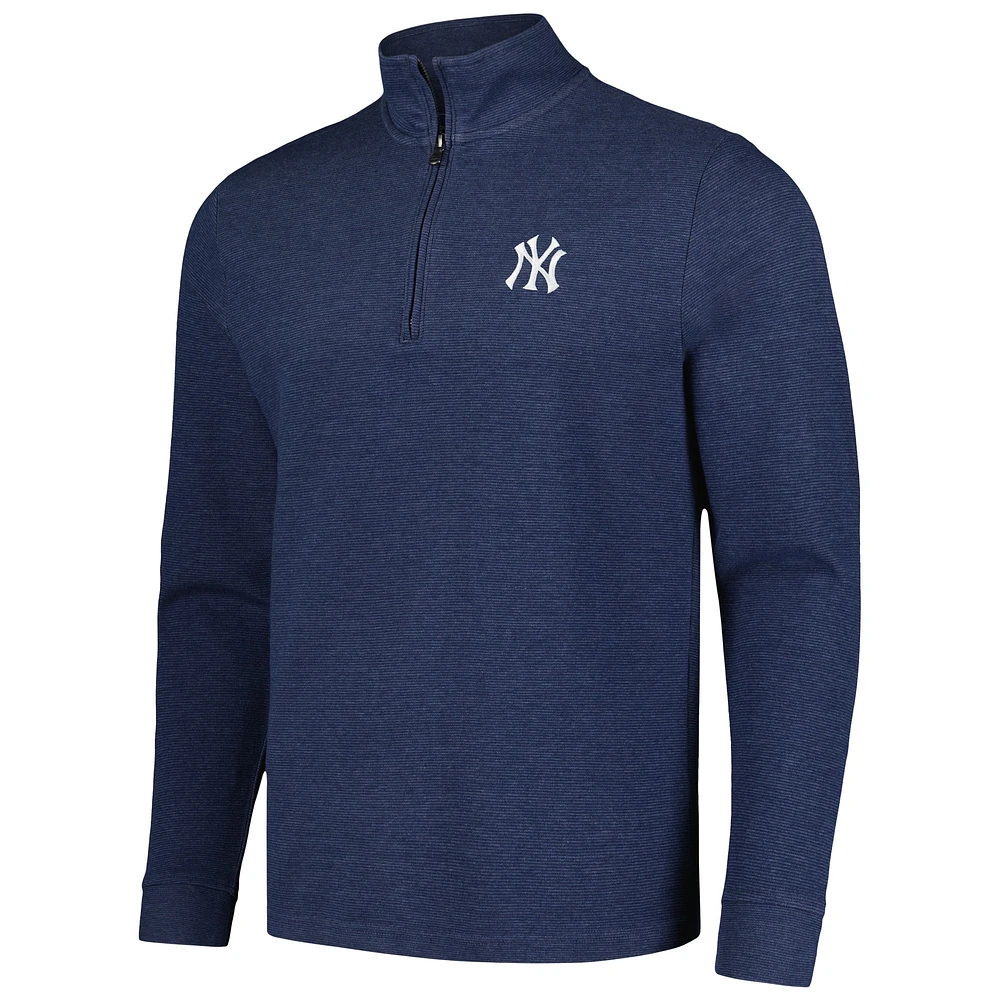 Veste à quart de zip Vineyard Vines pour hommes des Yankees New York bleu marine