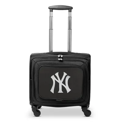 New York Yankees MOJO 14'' Laptop Overnighter Wheeled Bag- Black