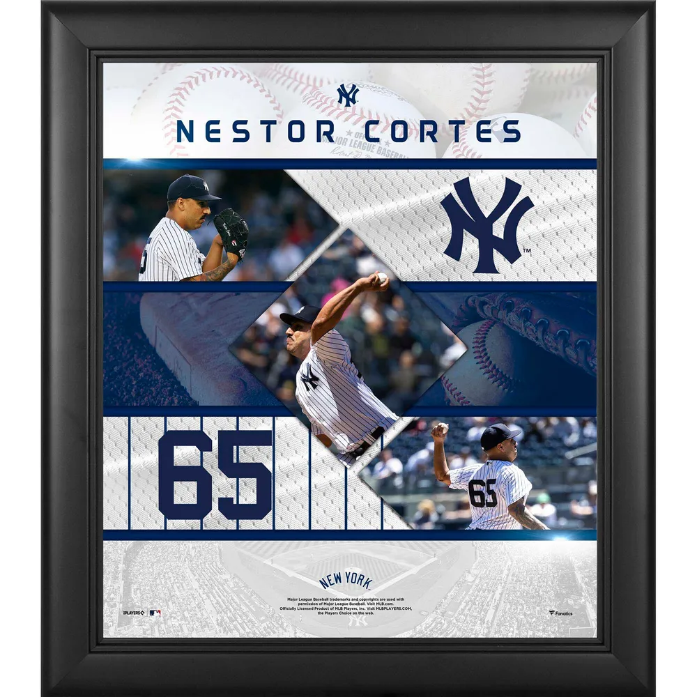 Framed Nestor Cortes New York Yankees Autographed White Nike