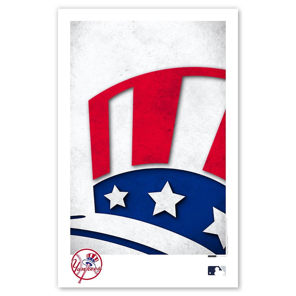 New York Yankees 11" x 17" Minimalist Logo Poster Print