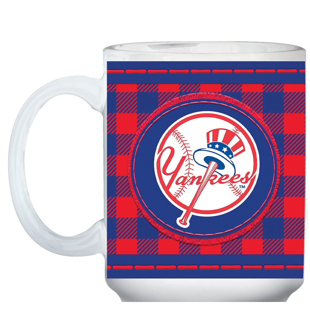 Yankees de New York 15 oz. Tasse de fête des pères à carreaux Buffalo