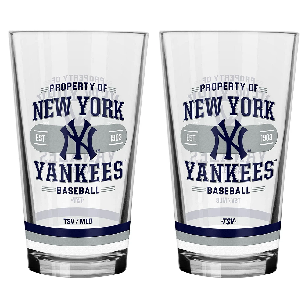 Ensemble de 2 verres à mélange New York Yankees