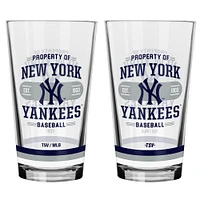 Ensemble de 2 verres à mélange New York Yankees