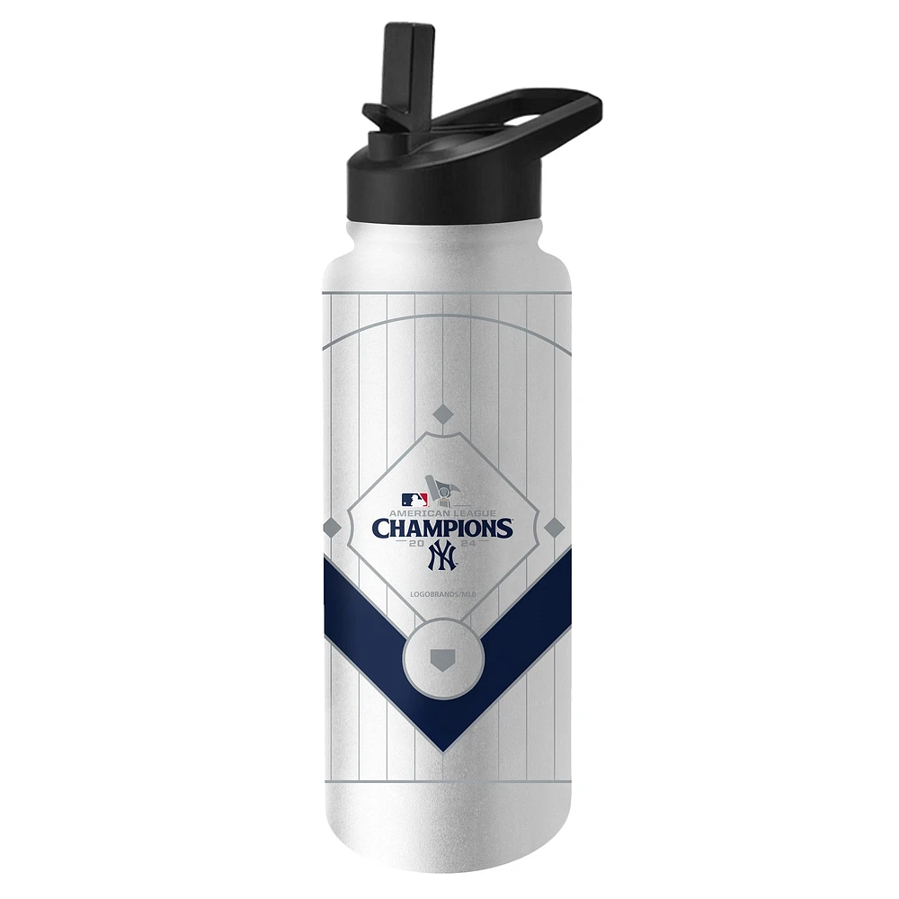 Bouteille de 34 oz Quencher des champions de la Ligue américaine 2024 des Yankees de New York