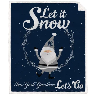 New York Yankees 50'' x 60'' Let It Snow Sherpa Flannel Fleece Blanket