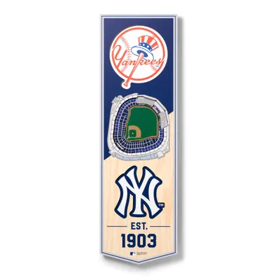 New York Yankees 6'' x 19'' 3D StadiumView Banner