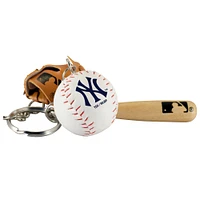 New York Yankees - Bat Ball & Glove Key Ring
