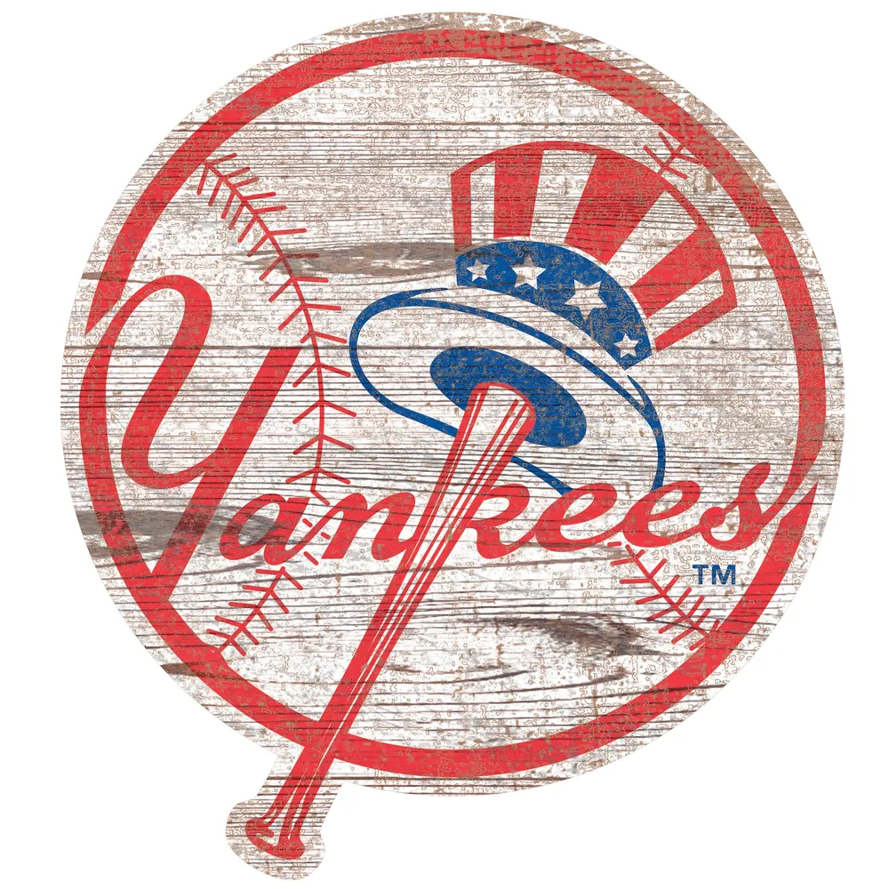 New York Yankees Distressed Logo Cutout Sign