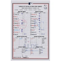 New York Yankees Game-Used ALDS Lineup Card vs. Kansas City Royals on October 5, 2024
