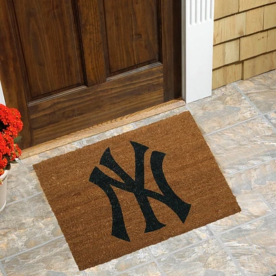 Paillasson en fibre de coco 20'' x 30'' Logo des Yankees de New York