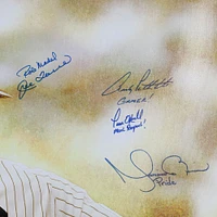 Toile hommage à Derek Jeter signée par les Yankees de New York, 30" x 38" avec plusieurs inscriptions