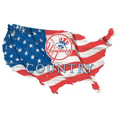 New York Yankees USA Flag Cutout Sign