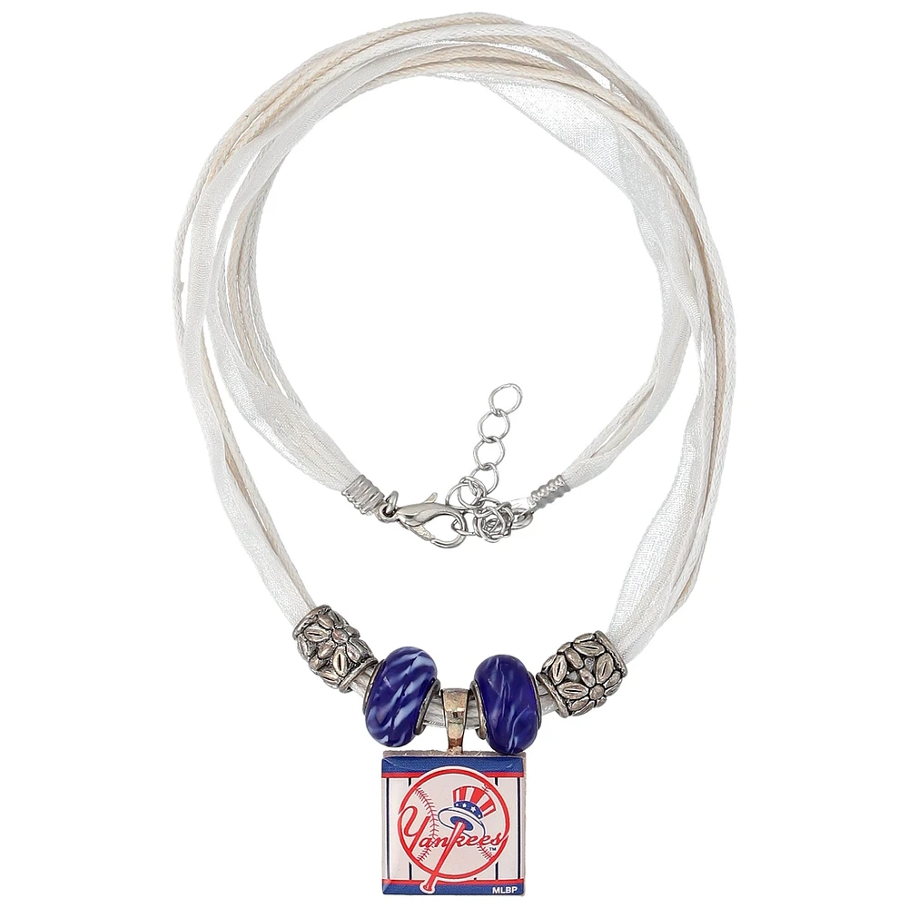 New York Yankees WinCraft Collier avec ruban LifeTiles pour femme avec perles